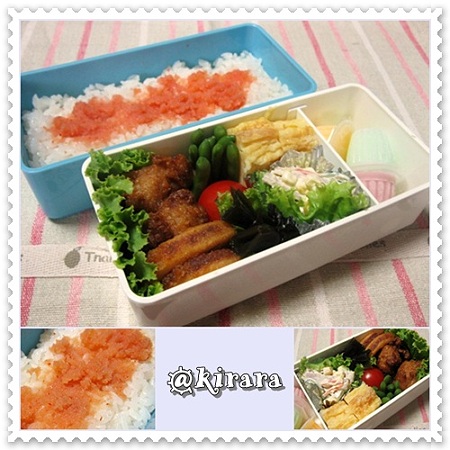 ◆９．６　明太子ご飯のお弁当(長女)♪