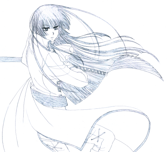 髪型もですが、隊服もどうなってるのか描いてる自分が一番分かってないっていう（笑）←ぇー