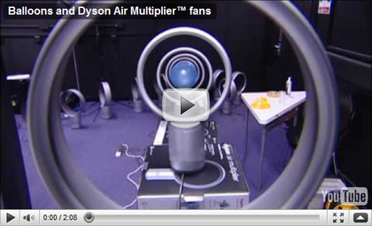 Balloons and dyson air multiplier fans
